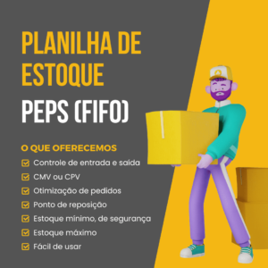 Planilha de Estoque PEPS (FIFO)